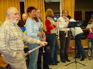 Geheime Proben des Fanfarencorps mit ehemaligen Mitgliedern